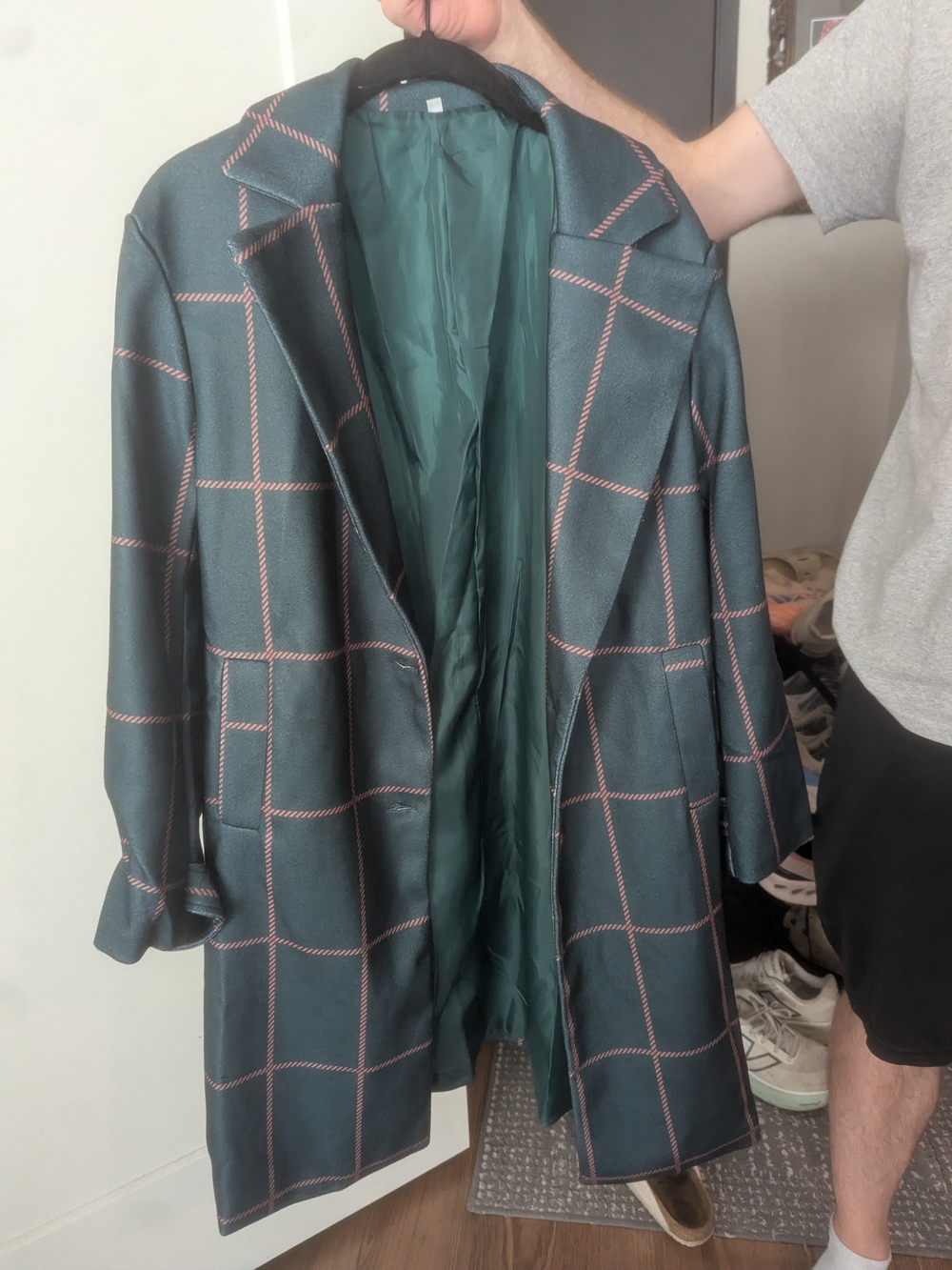Plaid Green Women's Coat